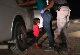 toddler at the border